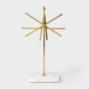 Tall Brass & Marble Decor Star Object - Threshold Studio McGee Christmas‎ 2023